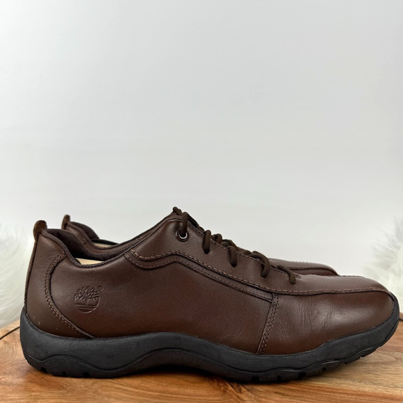 Timberland Earthkeepers GSR Brown Leather Oxford Size 9 M SensorFlex Pre-Owned - Picture 1 of 15
